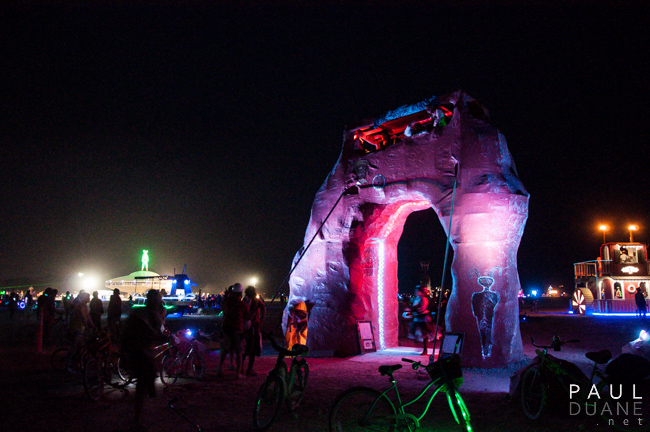 Utah CORE Psychedelicate Arch at night. Burning Man 2013 _DSC2308