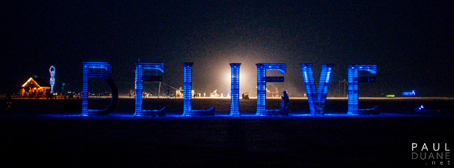 Believe at night, Burning Man 2013 _DSC2337