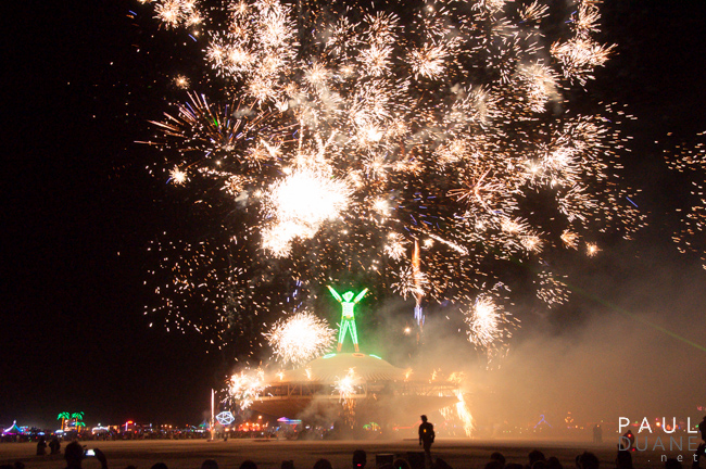 The Man fireworks show, Burning Man 2013 _DSC3431