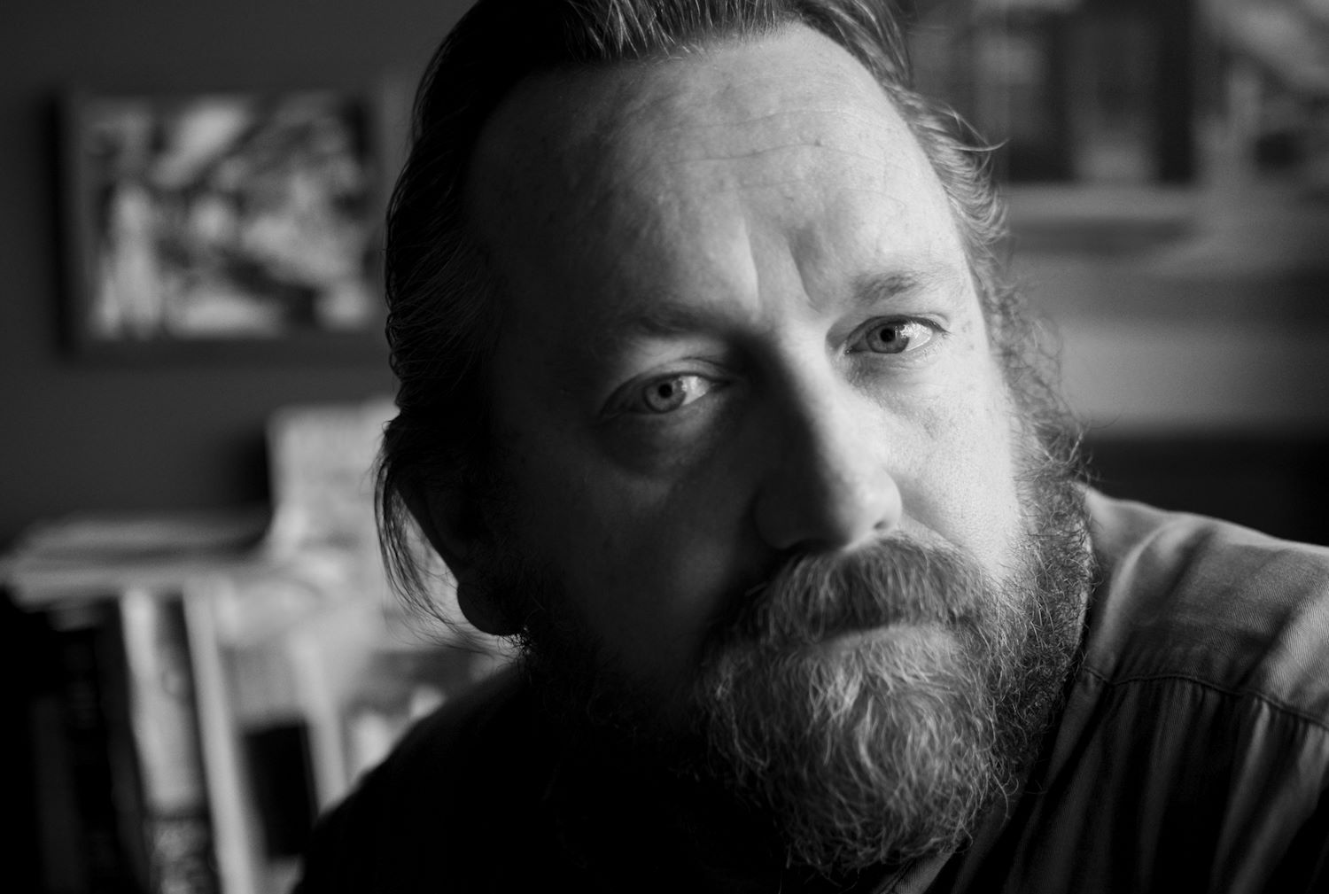 black and white portrait of filmmaker Richard Dutcher